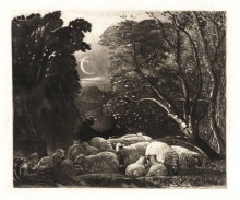 Картина "evening, engraved by welby sherman" художника "палмер сэмюэл"