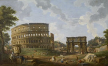 Картина "view of the colosseum" художника "панини джованни паоло"