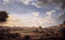 Репродукция картины "view of rome from mt. mario, in the southeast" художника "панини джованни паоло"