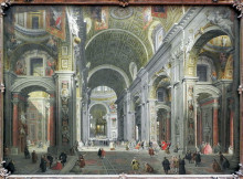 Копия картины "interior of st. peter&#39;s, rome" художника "панини джованни паоло"