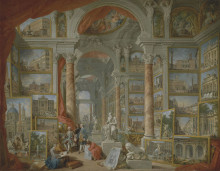 Картина "picture gallery with views of modern rome" художника "панини джованни паоло"