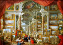 Картина "gallery of views of modern rome" художника "панини джованни паоло"