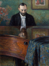 Копия картины "feliks jasieński przy fortepianie" художника "панкевич юзеф"