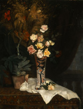 Картина "still life with flowers" художника "пантазис перикл"