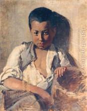 Репродукция картины "portrait of a boy" художника "пантазис перикл"