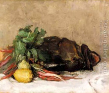 Картина "still life with fish and vegetables" художника "пантазис перикл"