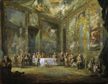 Репродукция картины "charles iii dining before the court" художника "парет-и-алькасар луис"