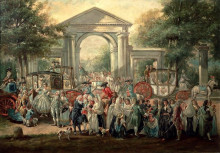 Репродукция картины "a fiesta in a botanical garden" художника "парет-и-алькасар луис"