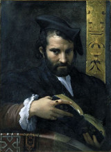 Картина "portrait of a man with a book" художника "пармиджанино"