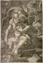 Копия картины "diogenes" художника "пармиджанино"