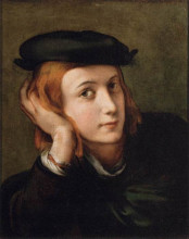 Репродукция картины "portrait of a young man" художника "пармиджанино"