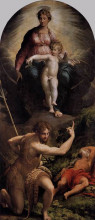 Копия картины "madonna and child with st. john and st. jerome" художника "пармиджанино"