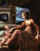 Копия картины "virgin and child" художника "пармиджанино"