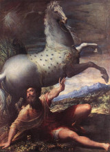 Репродукция картины "the conversion of st paul" художника "пармиджанино"
