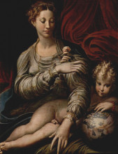 Копия картины "madonna of the rose" художника "пармиджанино"