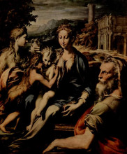 Репродукция картины "madonna with saint zacharias" художника "пармиджанино"