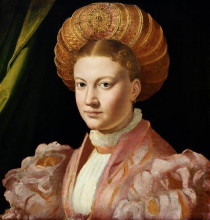 Репродукция картины "portrait of a young woman, possibly countess gozzadini" художника "пармиджанино"
