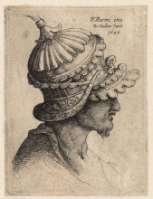 Репродукция картины "extravagantly ornamental helmet" художника "пармиджанино"