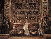 Картина "three foolish virgins flanked by adam and eve" художника "пармиджанино"