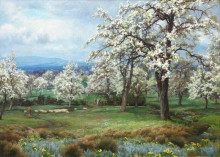 Картина "the pear orchard" художника "парсонс альфред"