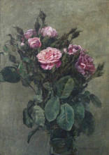 Картина "a bunch of london market garden moss roses" художника "парсонс альфред"