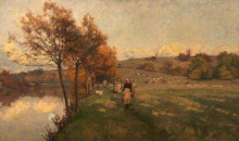 Копия картины "meadows by the avon" художника "парсонс альфред"