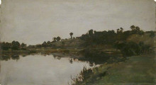 Копия картины "river landscape" художника "парсонс альфред"