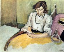 Репродукция картины "portrait of hermine david" художника "паскин жюль"