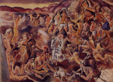 Репродукция картины "the temptation of saint anthony" художника "паскин жюль"