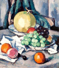 Репродукция картины "mixed fruit – melon, grapes and apples" художника "пепло сэмюэл"