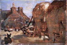 Копия картины "farmyard" художника "пепло сэмюэл"