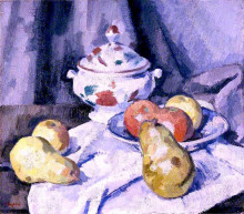 Репродукция картины "pears and bowl" художника "пепло сэмюэл"