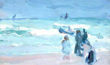 Копия картины "on the french coast" художника "пепло сэмюэл"
