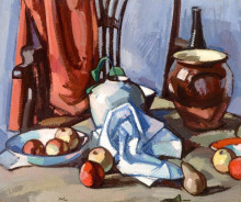 Копия картины "dish with apples" художника "пепло сэмюэл"