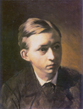 Копия картины "портрет н.а.касаткина" художника "перов василий"