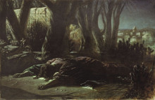 Репродукция картины "христос в гефсиманском саду" художника "перов василий"