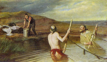 Репродукция картины "рыбаки (священник, дьякон и семинарист)" художника "перов василий"