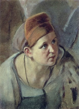 Копия картины "склоненная женская фигура" художника "перов василий"
