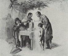 Репродукция картины "чаепитие в мытищах, близ москвы" художника "перов василий"