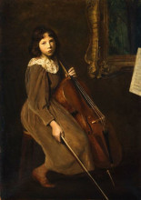 Копия картины "a young violoncellist" художника "перри лила кэбот"