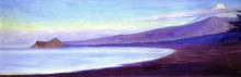 Копия картины "fuji from lava beach" художника "перри лила кэбот"