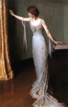 Репродукция картины "lady in an evening dress" художника "перри лила кэбот"