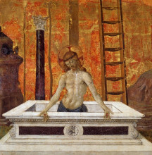 Репродукция картины "христос во гробе" художника "перуджино пьетро"