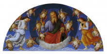 Картина "полиптих св. петра (вечное благословение с херувимами и ангелами)" художника "перуджино пьетро"