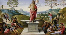 Репродукция картины "полиптих св. петра (воскресение)" художника "перуджино пьетро"