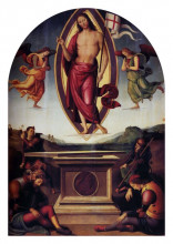 Репродукция картины "воскресение" художника "перуджино пьетро"