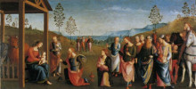 Копия картины "алтарь св. августина (поклонение волхвов)" художника "перуджино пьетро"