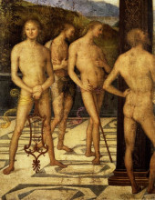 Репродукция картины "четверо обнаженных" художника "перуджино пьетро"