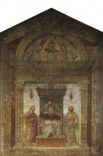 Репродукция картины "господь и херувимы" художника "перуджино пьетро"