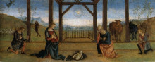 Копия картины "алтарь ди корчиано (рождество)" художника "перуджино пьетро"
